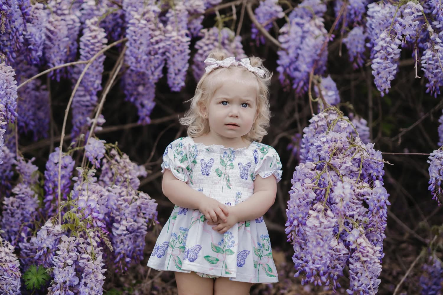 Girls Butterfly Garden Knit Bloomer Set