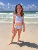 Girls Blooming Pastels 2 Piece Swimsuit