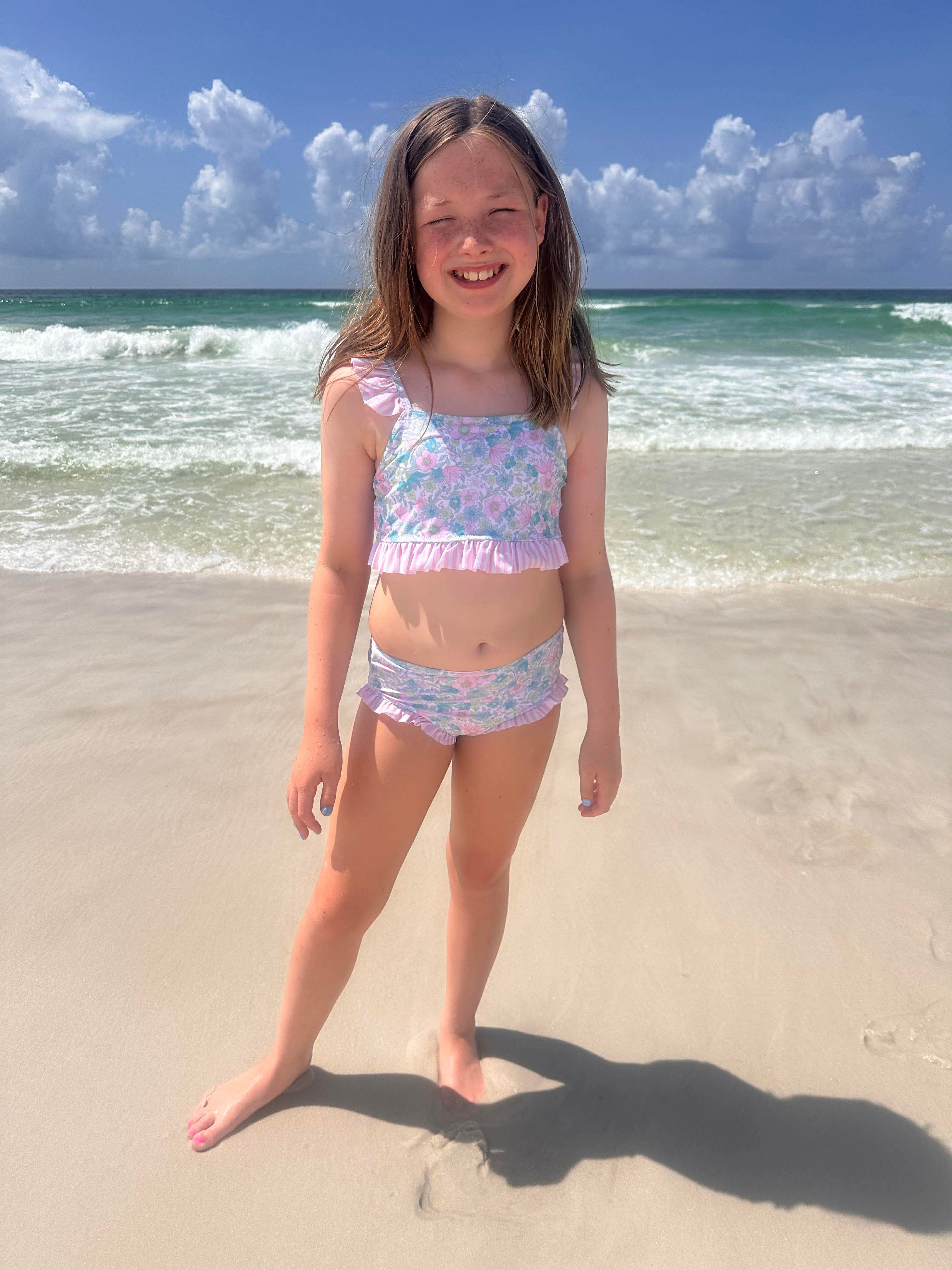 Girls Blooming Pastels 2 Piece Swimsuit