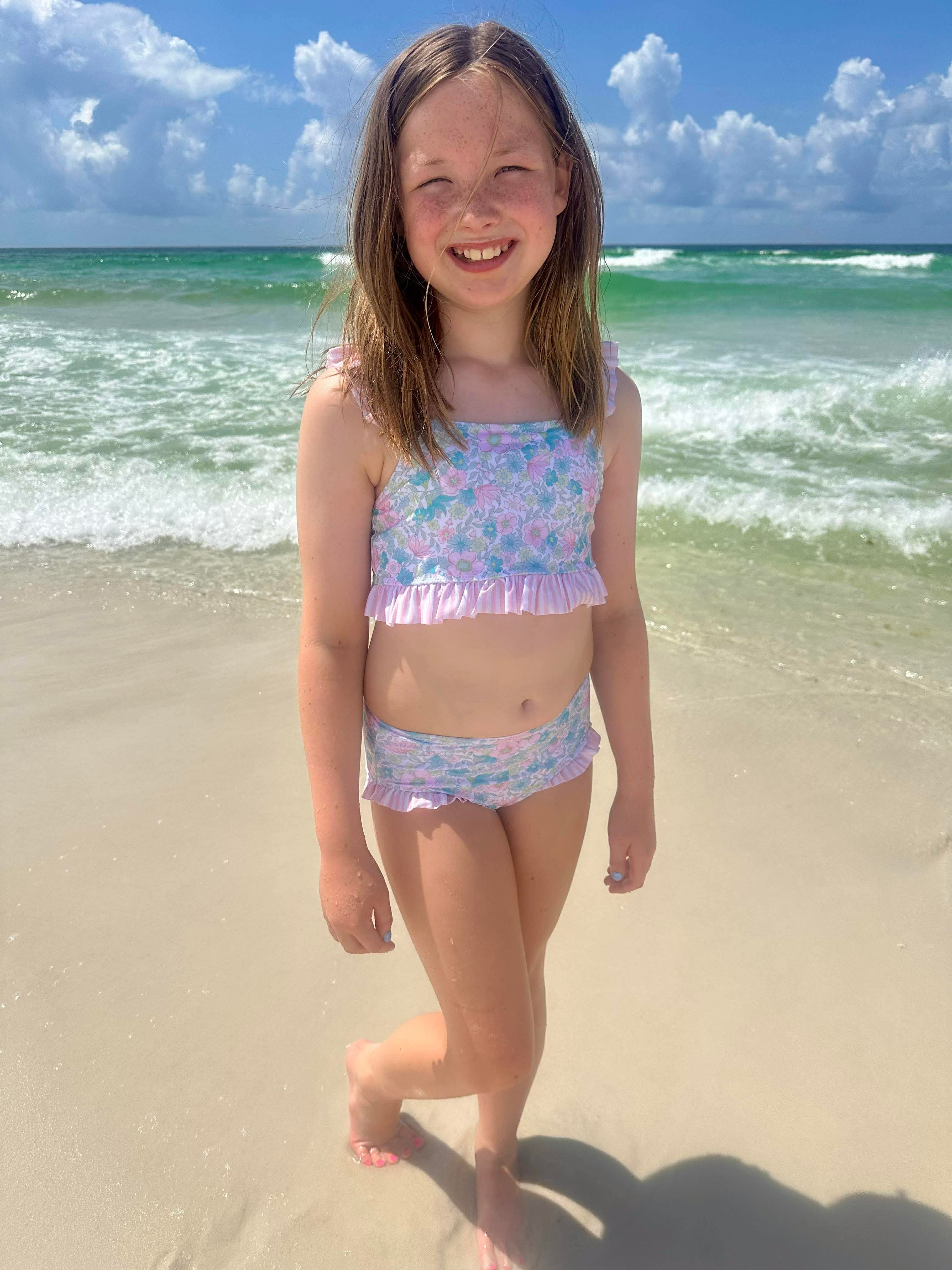 Girls Blooming Pastels 2 Piece Swimsuit