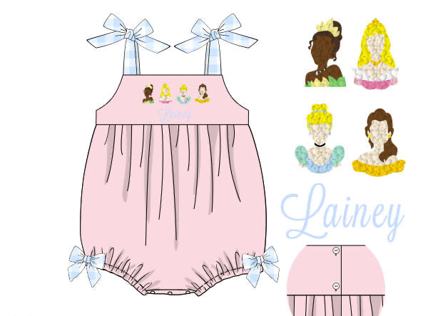Girls French Knot Royal Princesses Bubble