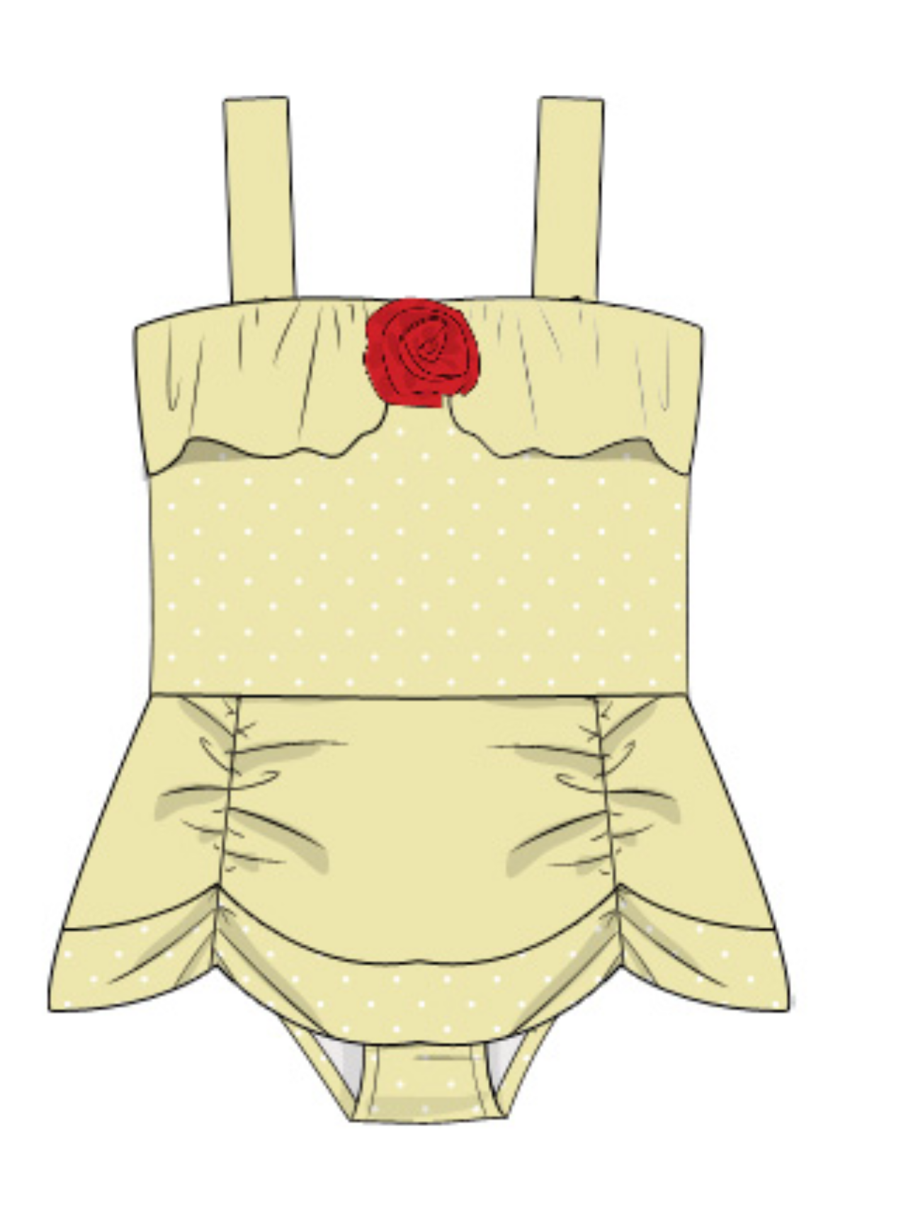 Girls Enchanted Rose One-Piece Swimsuit