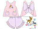 Girls French Knot Girls Pretty as a Flower Short Set