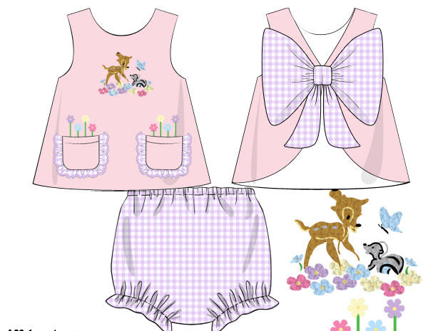 Girls Pretty as a Flower Bloomer Set