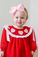 PRE ORDER Girls Smocked Pearl of my Heart Swiss Dot Ruffle Pant Set Set | ETA to LBS: DECEMBER