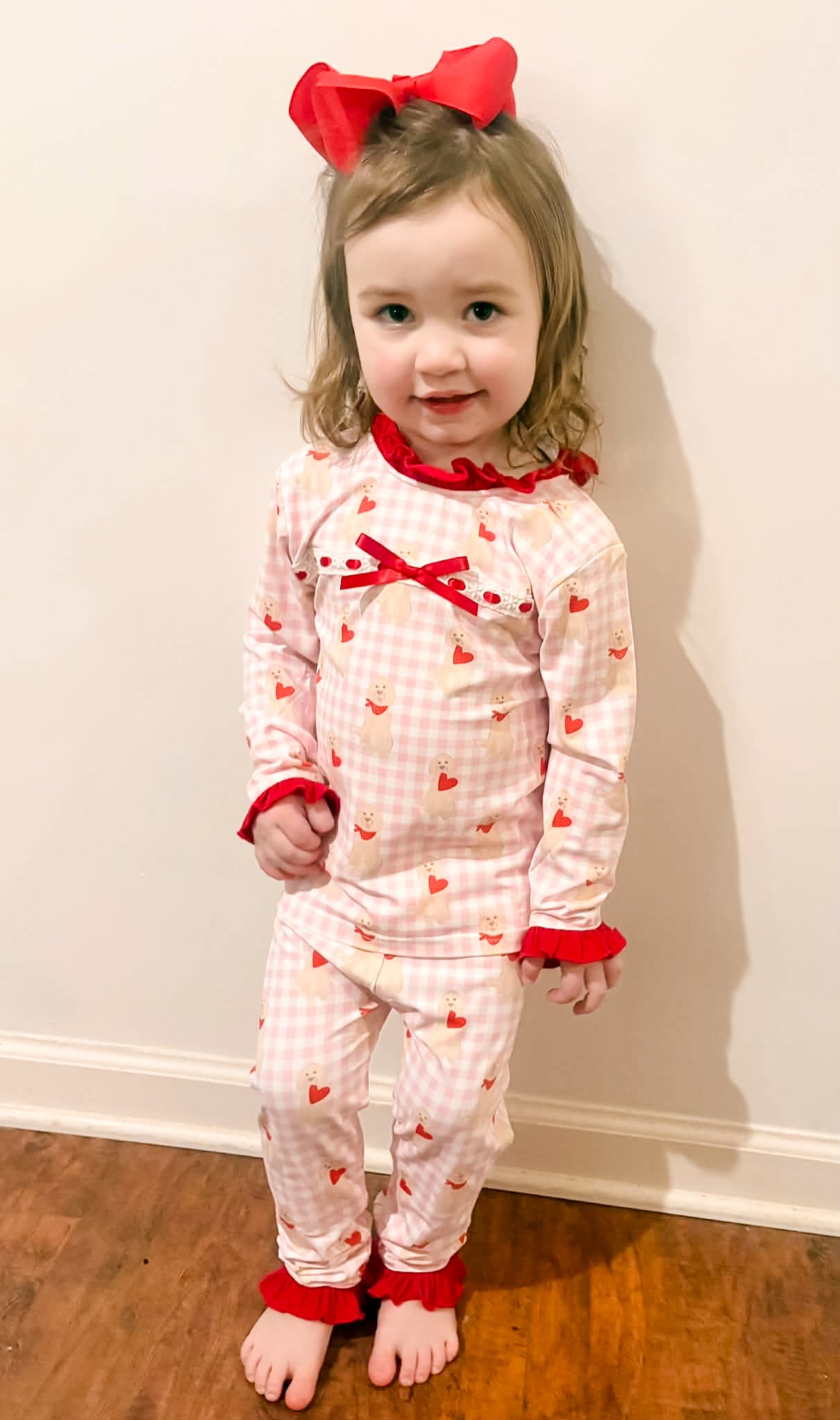 Girls Puppy Hearts Knit Lounge Set