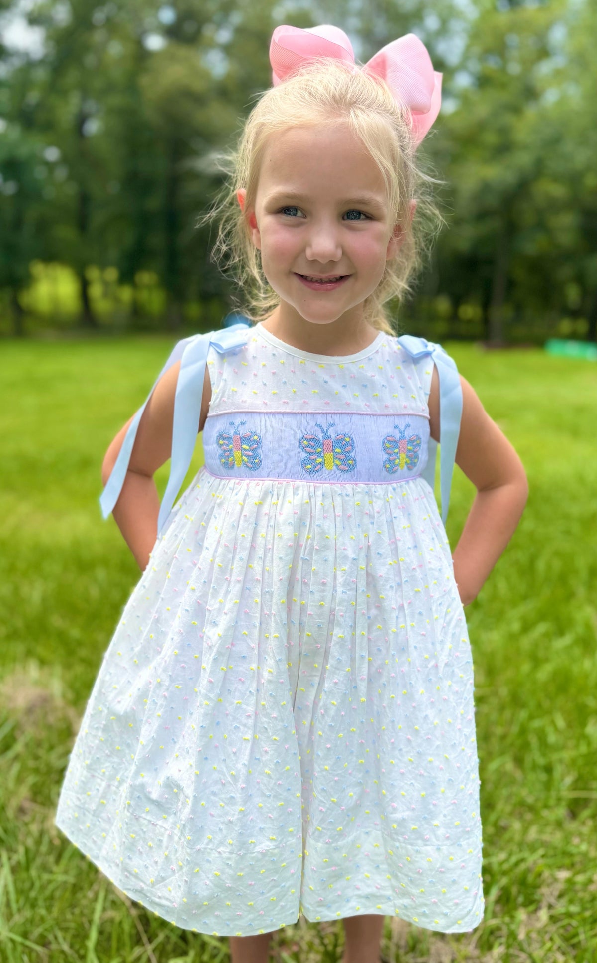 PRE ORDER Girls Smocked Butterfly’s Bloomer Set and Dress | ETA to LBS: JANUARY