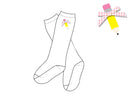 Girls Emboirdered Pencil with 3D Bow Knee High Socks