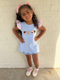 PRE ORDER Girls French Knot Snacks Short Set RTS
