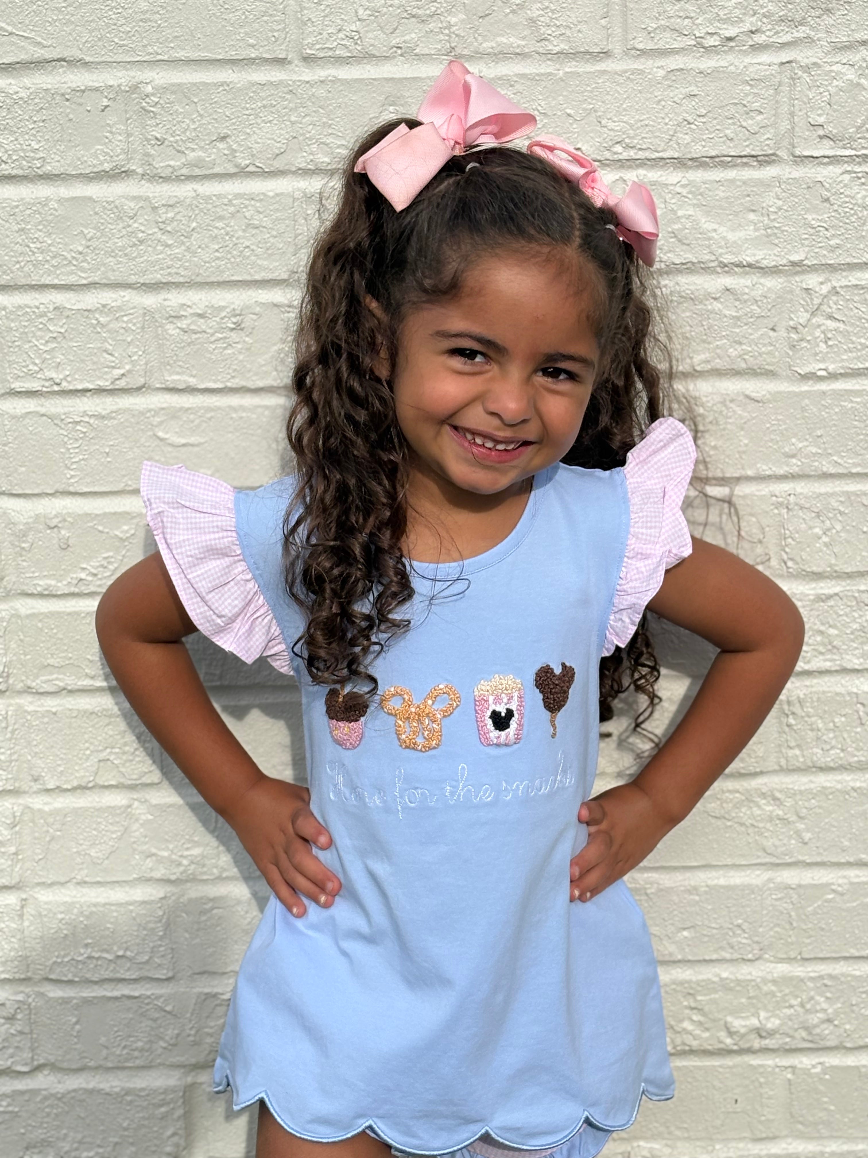 PRE ORDER Girls French Knot Snacks Short Set RTS
