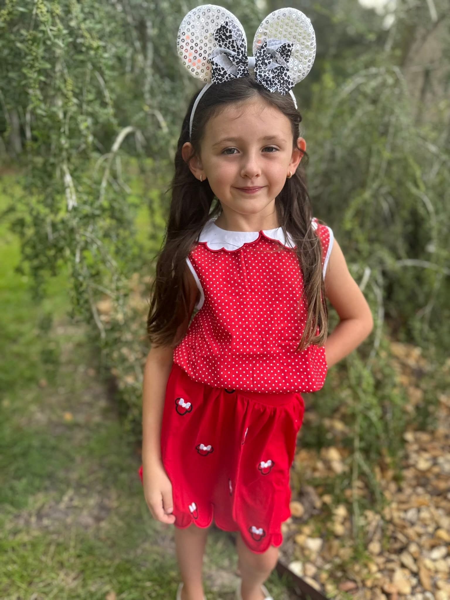 Girls Polka Dot Mouse Skort Set RTS