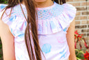 Girls Sally Sells Seashells Smocked 2 Piece UPF 50+