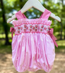 Girls Floral Heirloom Smocked Bubble