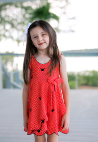 Girls Embroidered Mouse Athletic Dress