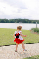 Girls Embroidered Mouse Bloomer Set