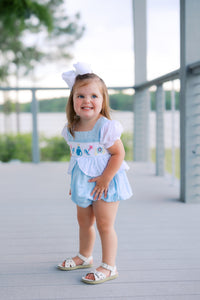 Girls Smocked Meet me at Midnight Bubble
