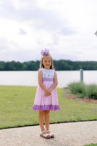 Girls Embroidered Flower Gleam and Glow Bloomer Set & Dress