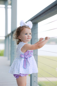 Girls Smocked Ice Queen Bloomer Set & Dress
