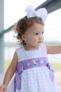 Girls Smocked Ice Queen Bloomer Set & Dress