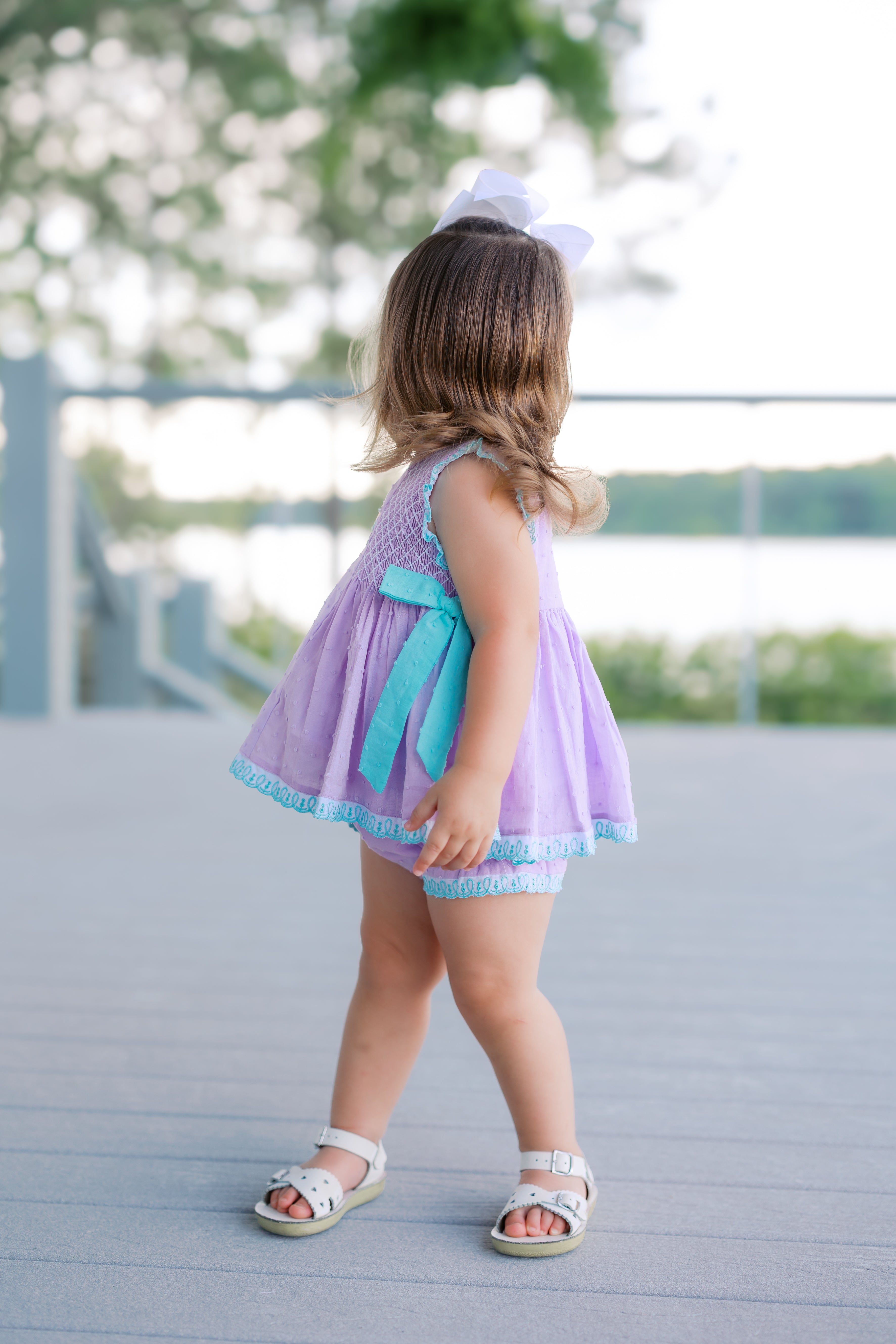 Girls Smocked Part of Your World Bloomer Set & Dress