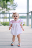 Girls Smocked Pearl Mouse Bubble