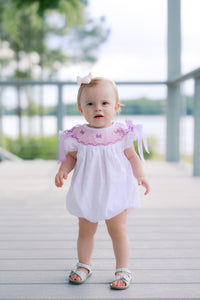 Girls Smocked Pearl Mouse Bubble