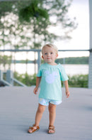 Boys Appliqué Preppy Mouse Short Set