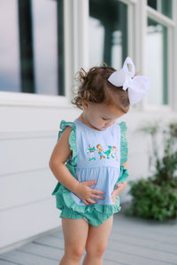 Girls Embroidered Toy Friends Bloomer Set