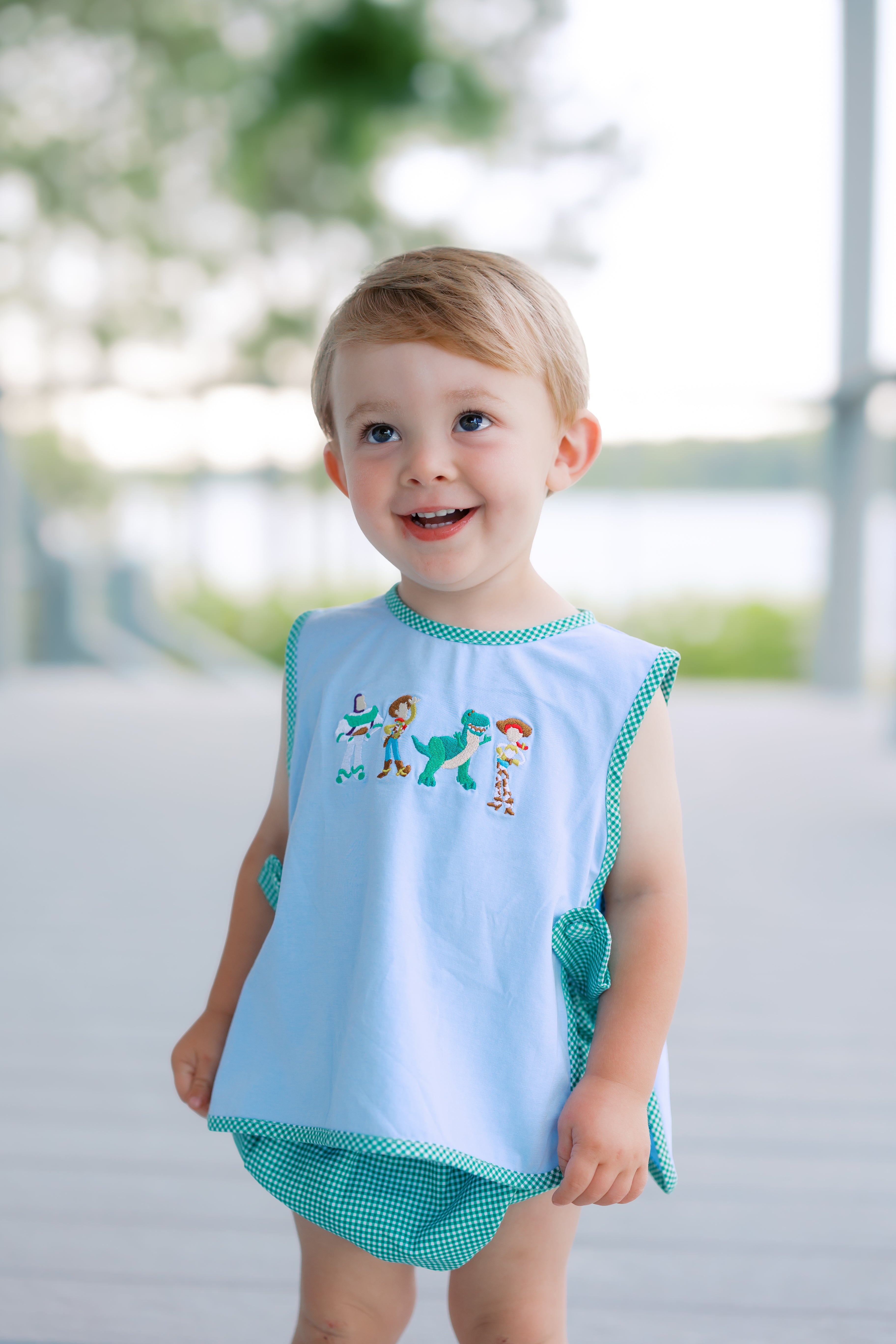 Boys Embroidered Toy Friends Diaper Set