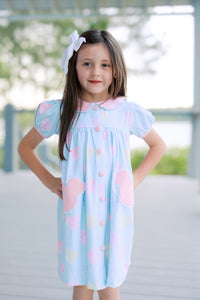 Girls Embroidered Preppy Mouse Bloomer Set & Dress