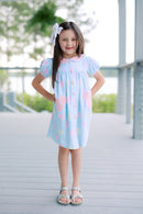 Girls Embroidered Preppy Mouse Bloomer Set & Dress