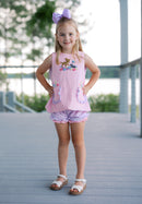 Girls French Knot Girls Pretty as a Flower Short Set