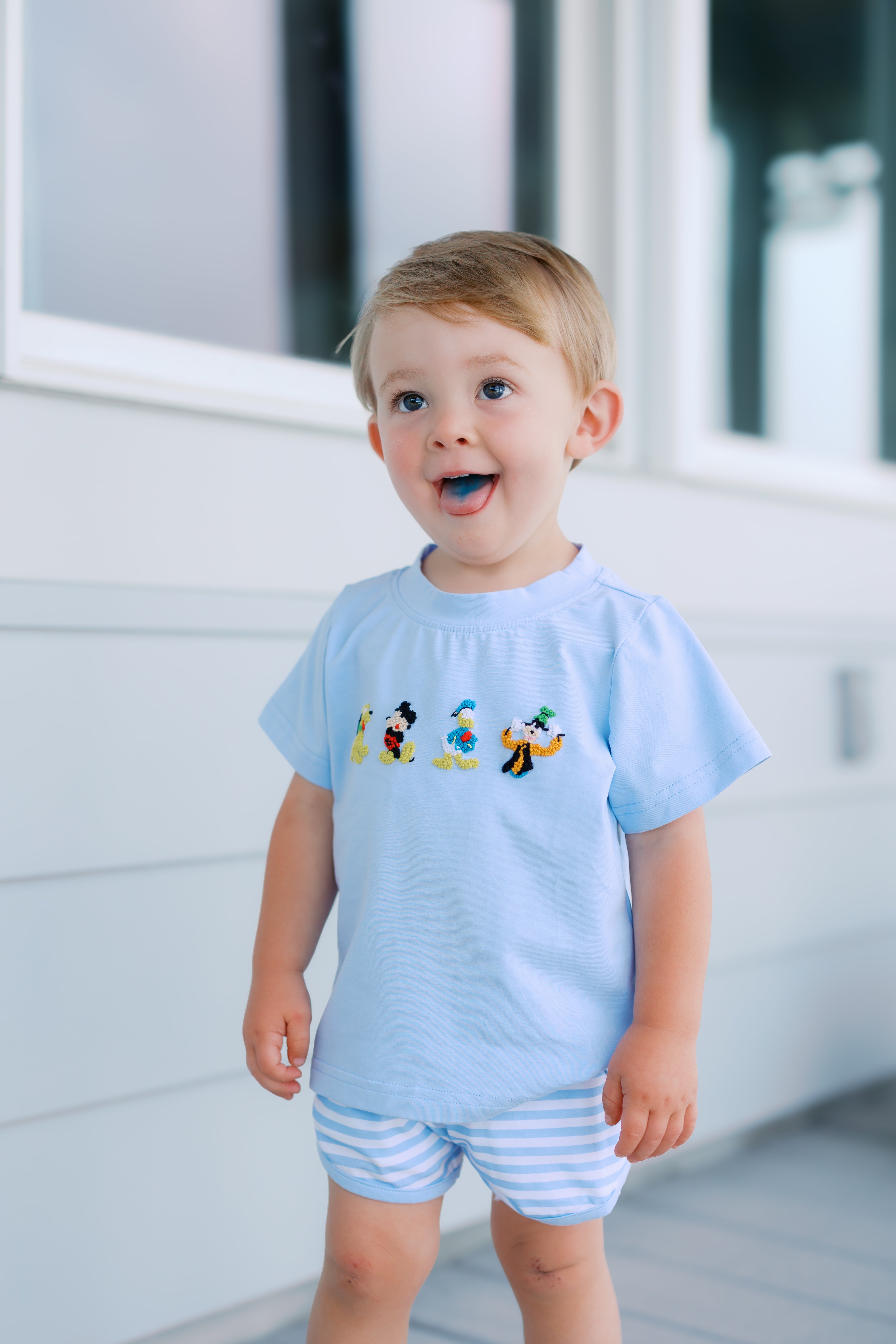 Boys French Knot Best Pals Short Set