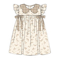 PRE ORDER Girls Fall Gingham Floral Dress | ETA to LBS: SEPTEMBER