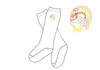 PRE ORDER Boys Hand Embroidered Turkey Knee High Socks | ETA to LBS: SEPTEMBER
