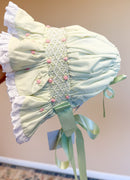 PRE ORDER Girls Smocked Heirloom Springtime Keepsake Bonnet | ETA to LBS : FEBRUARY