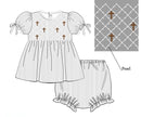 PRE ORDER Girls Smocked & Bullion Stitch Lead Me to the Cross Bloomer Set & Dress | ETA to LBS: FEBRUARY