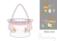 PRE ORDER Girls Bullion Stitch Easter in Bloom Easter Basket | ETA to LBS: FEBRUARY