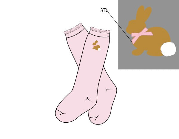 PRE ORDER Girls Bunny Knee High Socks | ETA to LBS: FEBRUARY