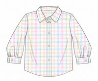 PRE ORDER Boy’s Simply Sweet Plaid Button Down Polo | ETA to LBS: FEBRUARY
