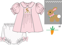 PRE ORDER Girls Smocked Hoppin’ Down the Bunny Trail Bloomer Set & Dress | ETA to LBS: FEBRUARY