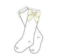 PRE ORDER Girls Yellow Bow Knee High Socks | ETA to LBS: FEBRUARY