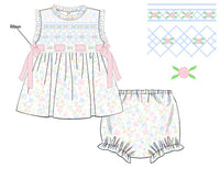 PRE ORDER Girls Smocked Simply Sweet Bloomer Set & Dress | ETA to LBS: JANUARY