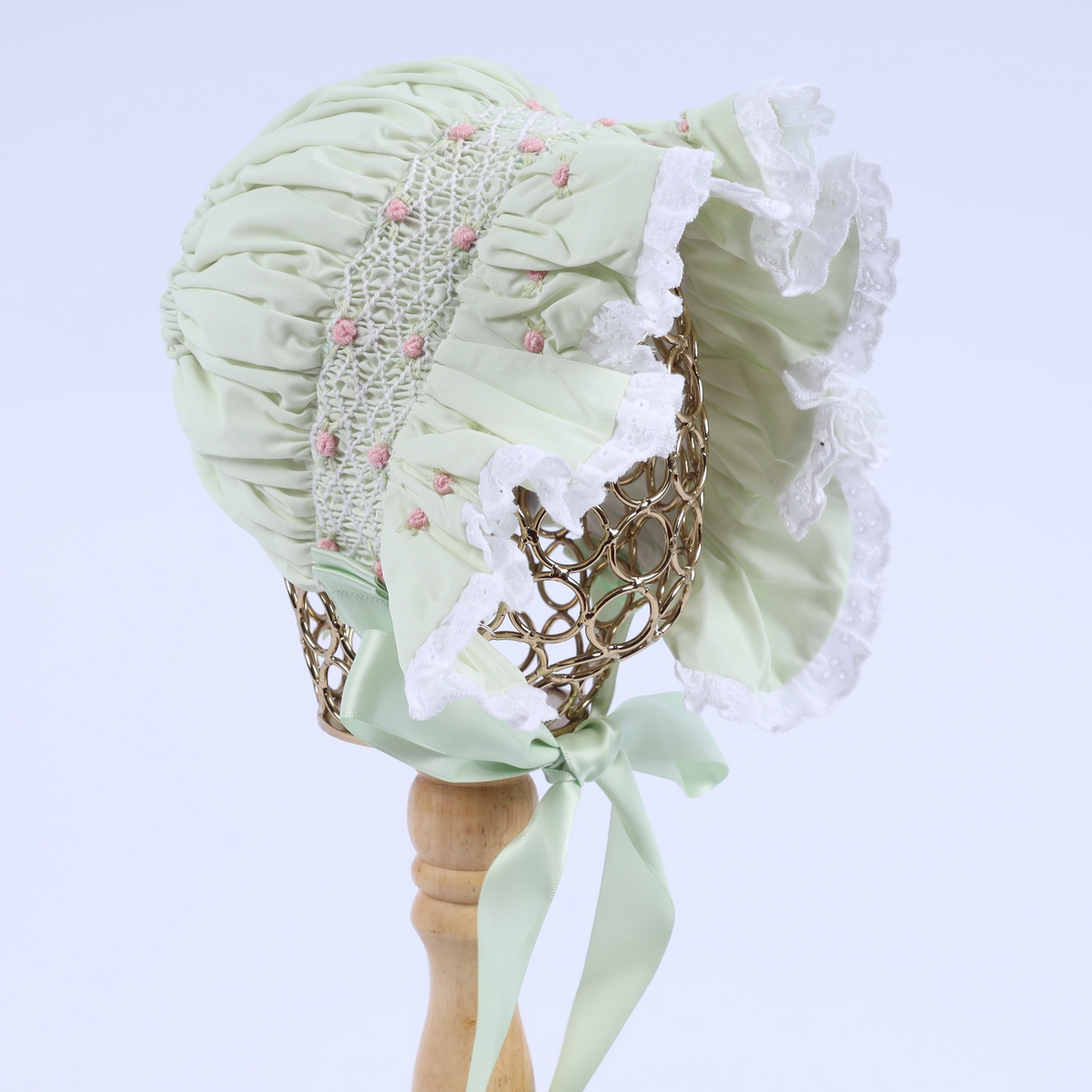 PRE ORDER Girls Smocked Heirloom Springtime Keepsake Bonnet | ETA to LBS : FEBRUARY