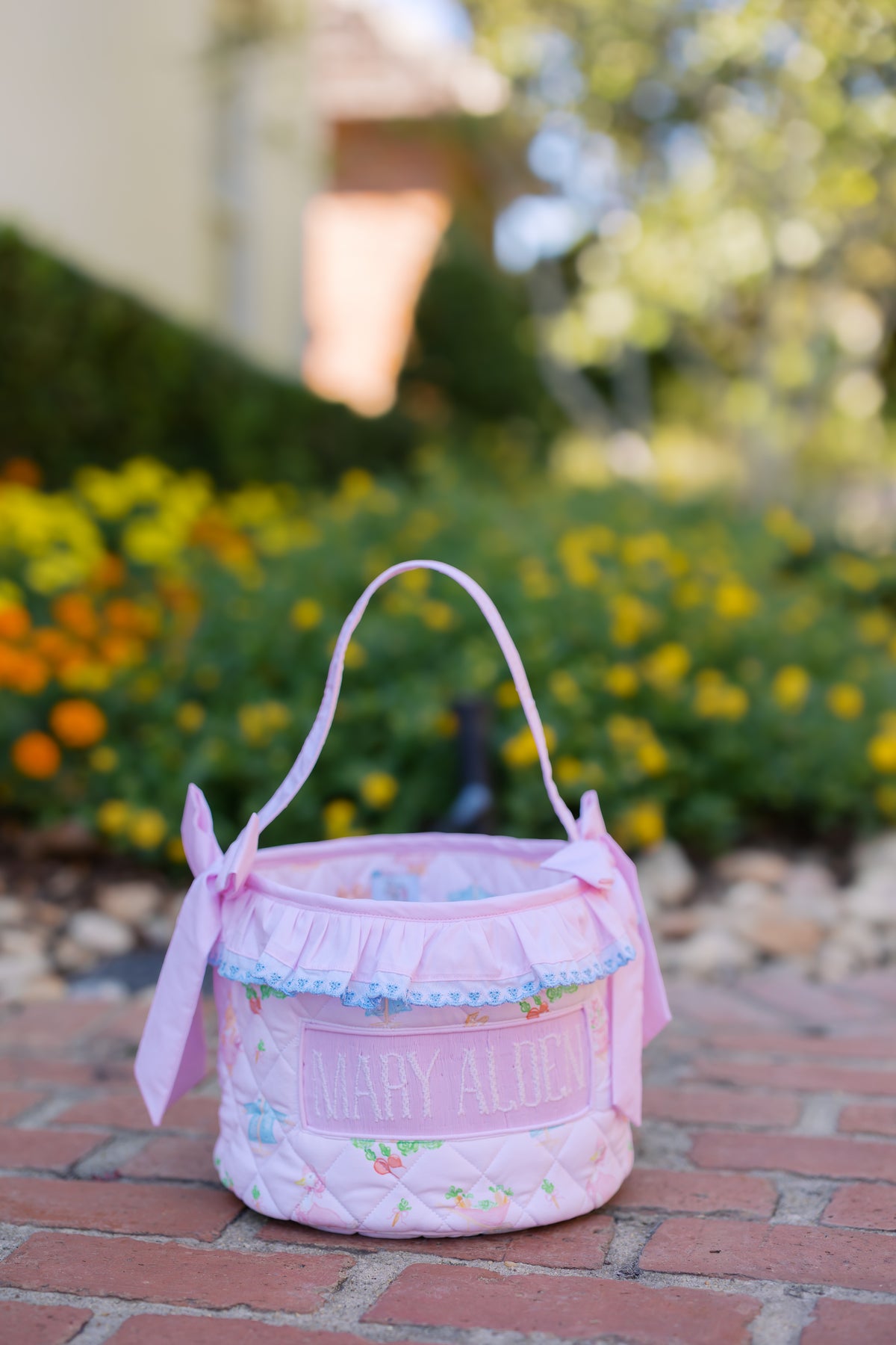 PRE ORDER Girls Custom Smock Peter’s Garden Easter Basket | ETA to LBS: FEBRUARY