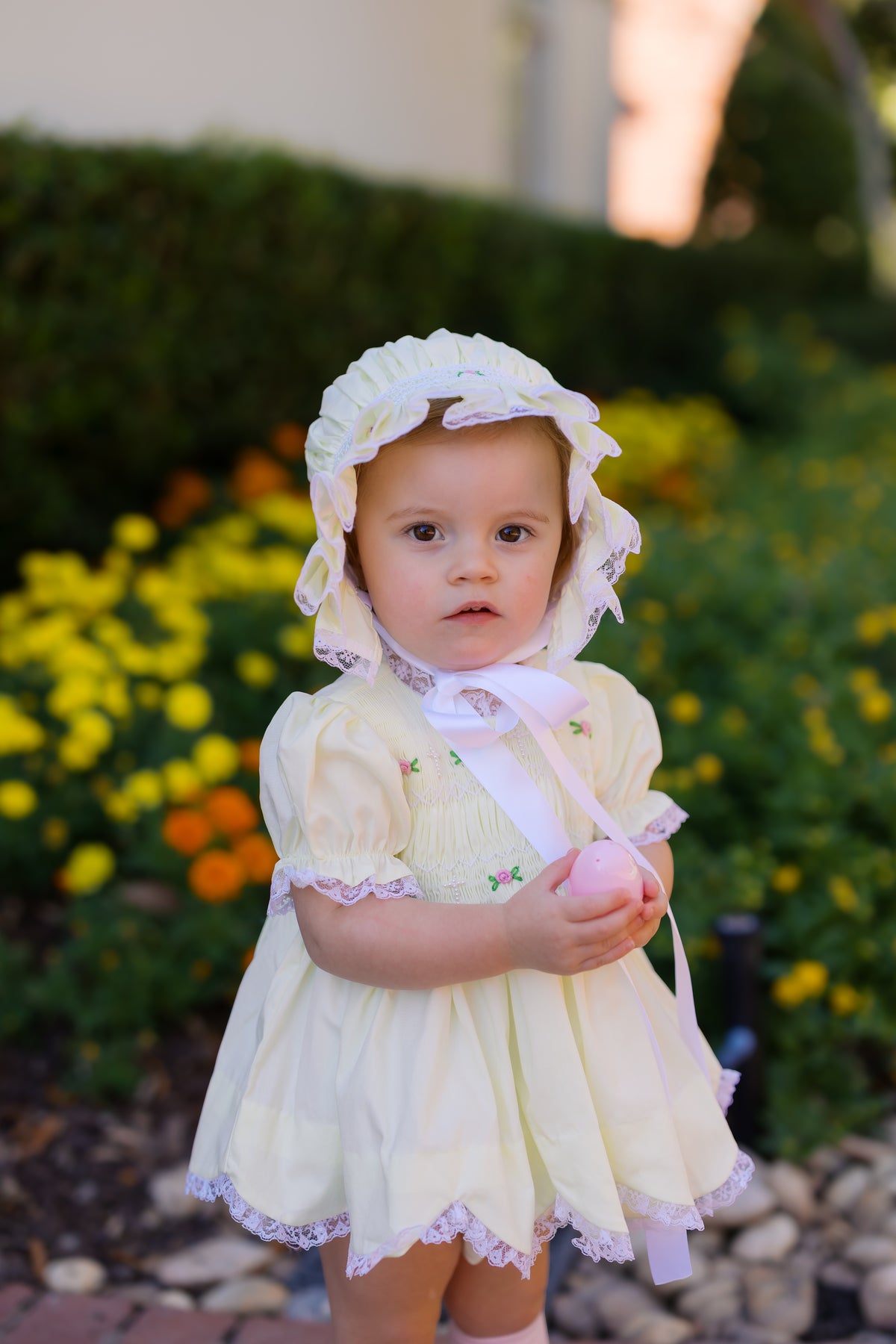 PRE ORDER Girls Smocked Sweet Grace Keepsake Bonnet | ETA to LBS : FEBRUARY