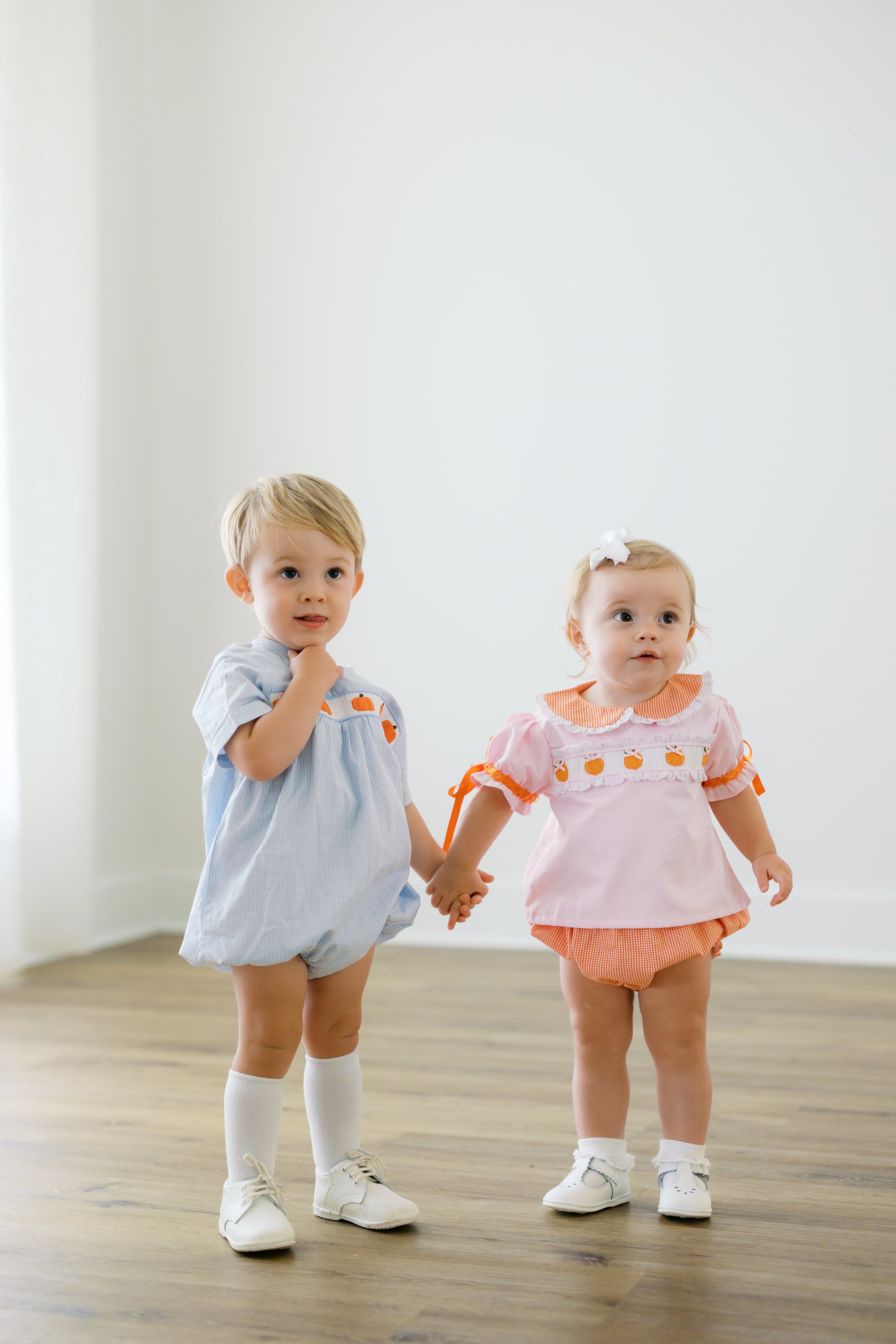 PRE ORDER Boys Smocked Pumpkins Bubble | ETA to LBS: SEPTEMBER