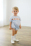 PRE ORDER Boys Smocked Pumpkins Bubble | ETA to LBS: SEPTEMBER
