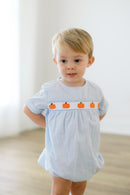 PRE ORDER Boys Smocked Pumpkins Bubble | ETA to LBS: SEPTEMBER