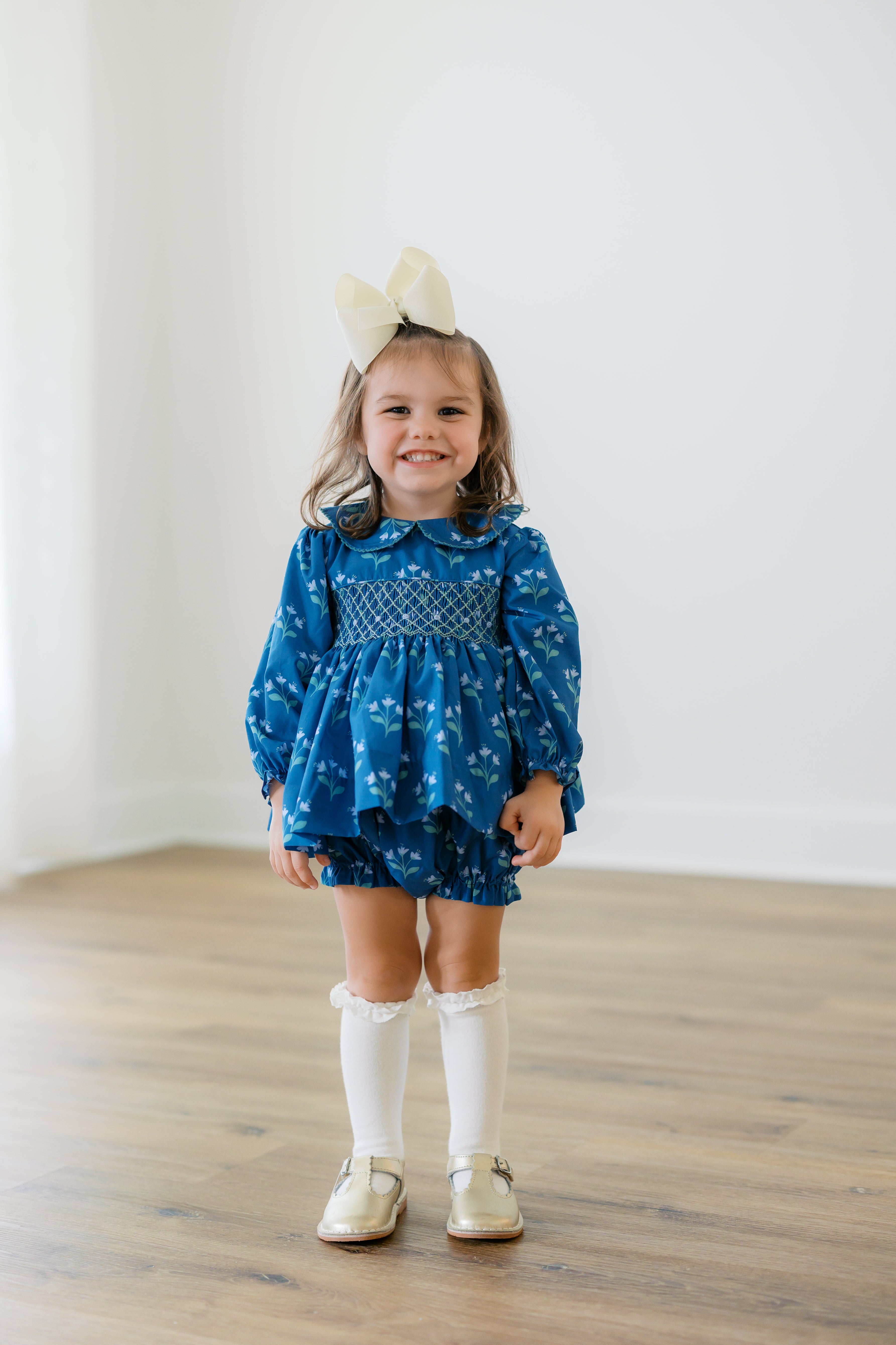 PRE ORDER Girls Blue Willow Bloomer Set & Dress | ETA to LBS: SEPTEMBER